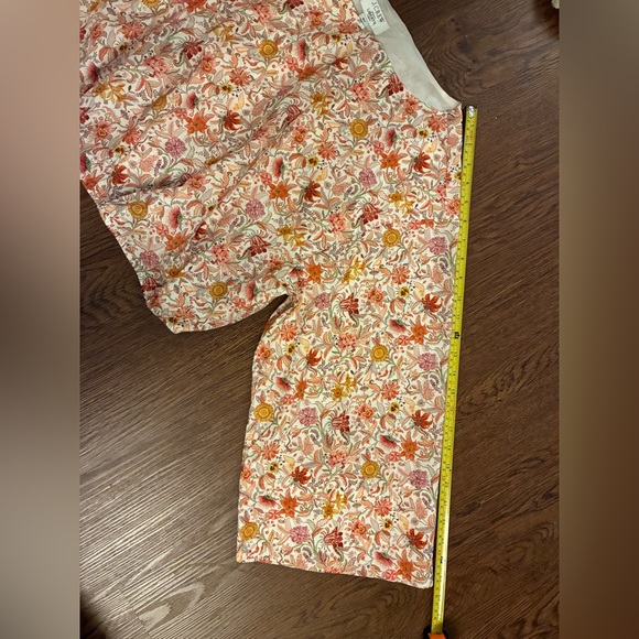 J. Crew Orange Floral Bell-sleeve Cotton Cropped Top - Size 3X - Picture 7 of 9